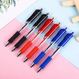 ปากกาสำนักงานแบบกด ปากกาสำหนักงานแบบกดเส้น 0.5 ปากกาลูกลื่นมี3สีสีดำสีฟ้าสีแดง