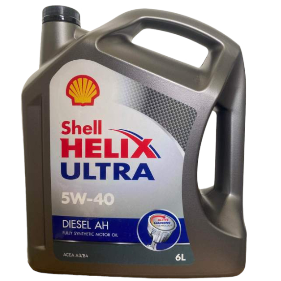 น้ำมันเครื่อง Shell Helix Ultra Diesel AH 5W-40 ดีเซล สังเคราะห์ แท้ 100% เชลล์ 5W40 ACEA A3/B4 (6ลิ