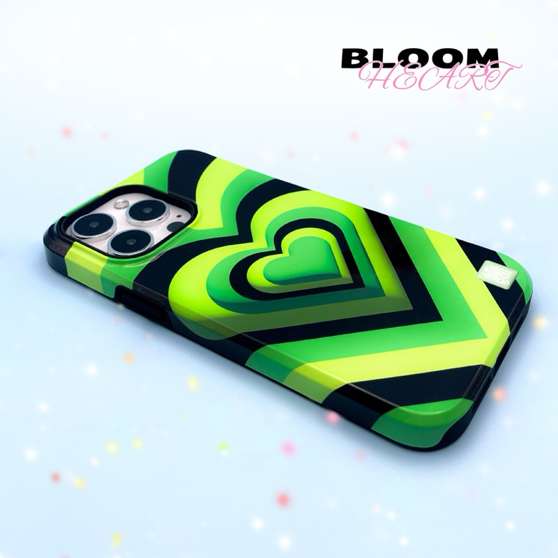 (MADE TO ORDER) เคสไอโฟน (CASE IPHONE) DITTO SOUR GAL (💚 DOPE GREEN) รุ่น 💗 BLOOM HEART (เคสหัวใจ)