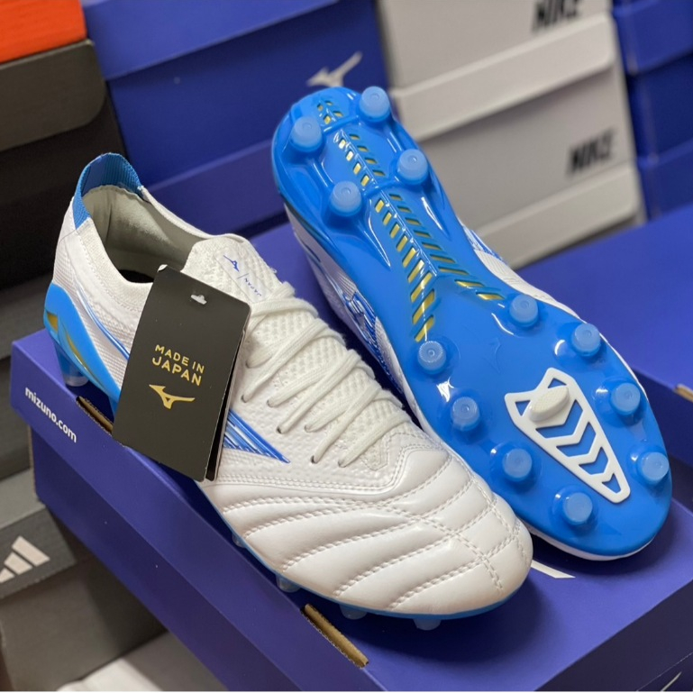 รองเท้าฟุตบอล สตั้ด Mizuno รุ่น MORELIA NEO IV JAPAN สินค้าถ่ายจากงานจริง ใส่ไม่ได้เปลี่ยนได้(ของแถมดันทรง/ถุงผ้า/กล่อง)