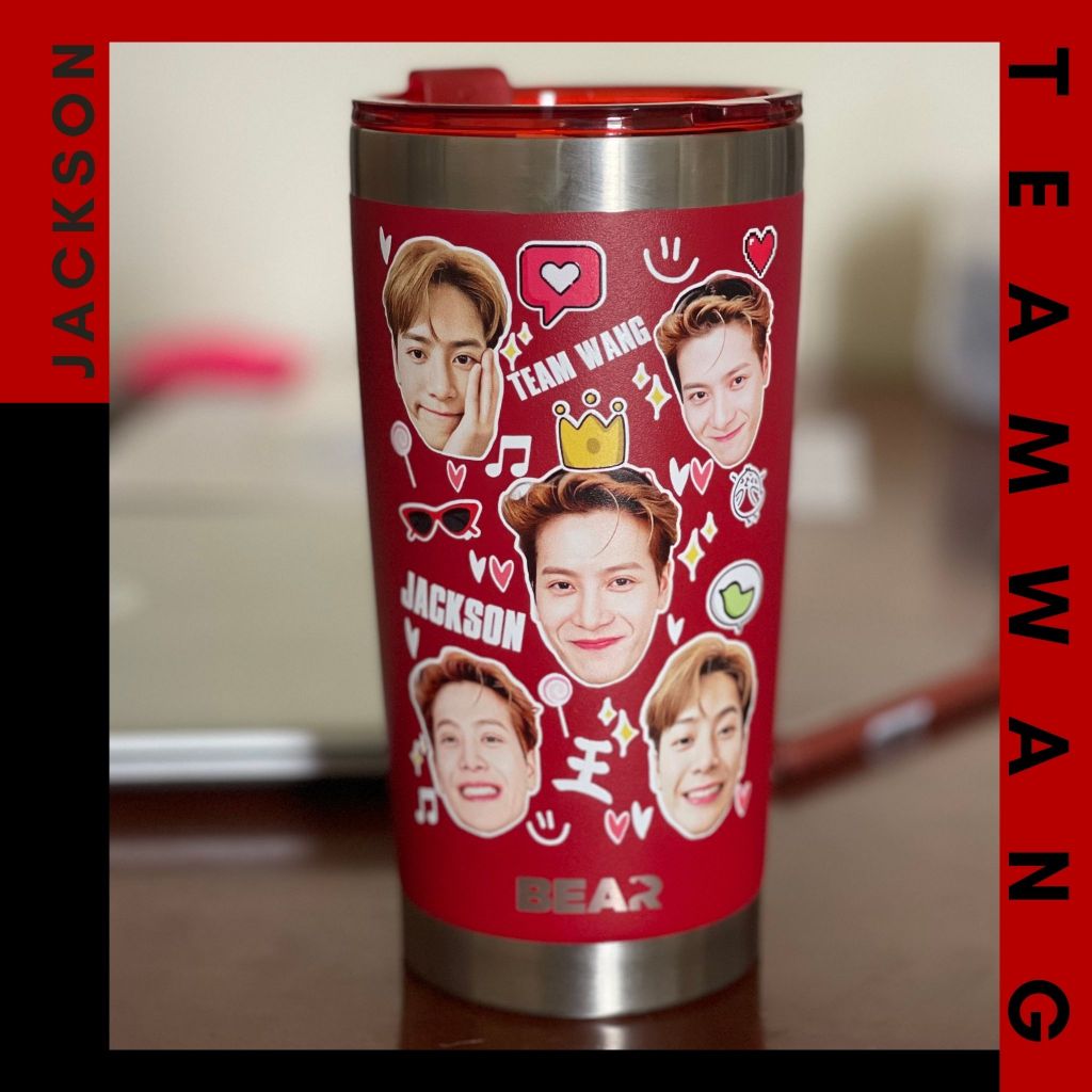 JP1. แก้วสกรีนรูปถ่าย : Jackson : Got7 : JacksonGot7 : JacksonWang : JacksonWangGot7 : แจ็คสันหวัง