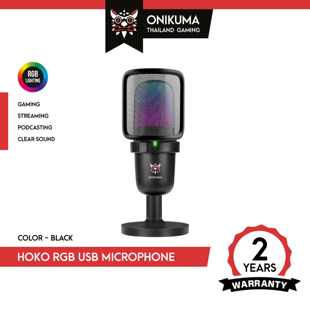ONIKUMA HOKO RGB M730 USB MICROPHONE ไมโครโฟนตั้งโต๊ะ สตรีมมิ่ง เสึยงชัด
