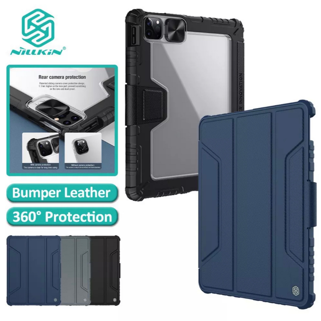 Nillkin เคสสำหรับไอแพด Pro 11 13 M4 2024 /Air 4/5 10.9/gen8 10.2 gen9/ gen10 Air 11 13 2024 Air6 ช่องเสียบปากกาฝาหลัง ใส