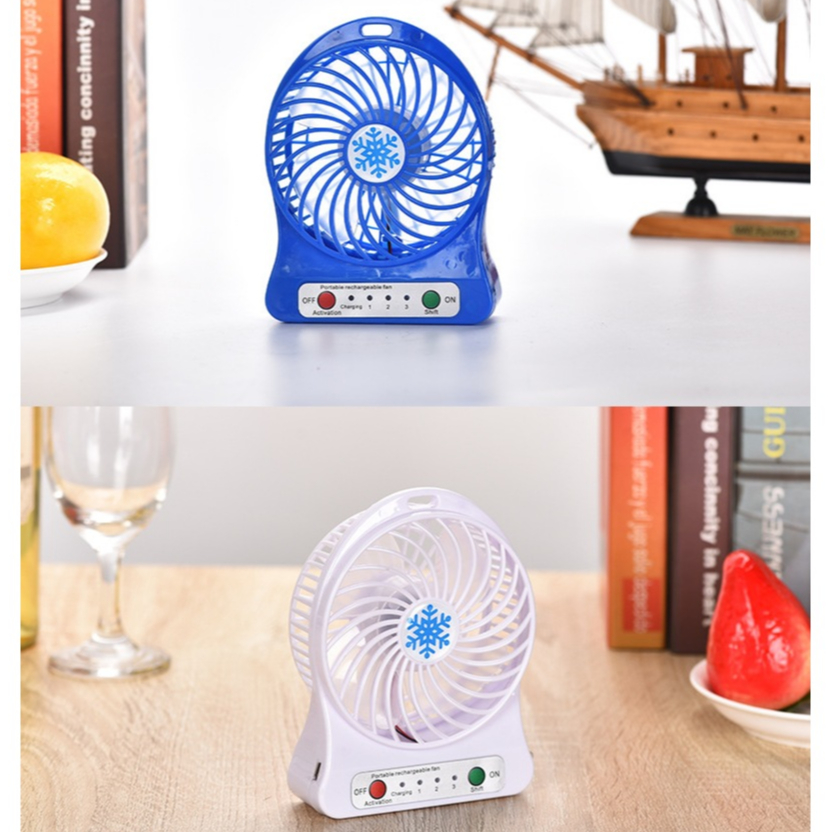พัดลมมือถือ พัดลมมินิน้อง พัดลม พัดลมตั้งโต๊ะ พัดลมพกพา ปรับความเร็ว 3 พับเก็บได้ Mini Desk Fan - รูปที่ 2