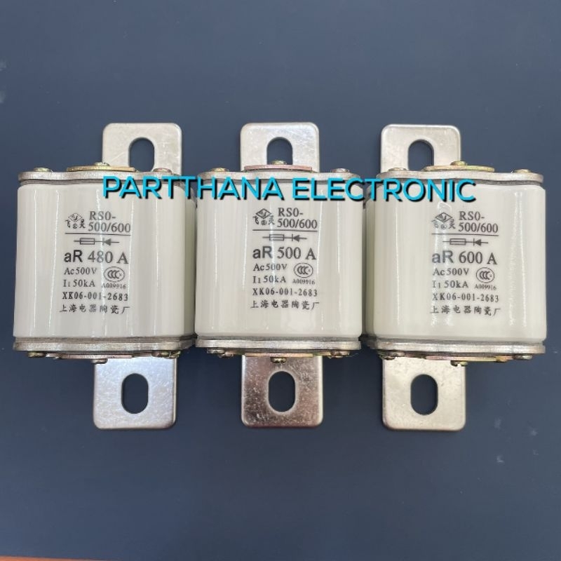 RS0-500/600 (RS3-600) ฟิวส์เซรามิก- 480A
- 500A
- 600A