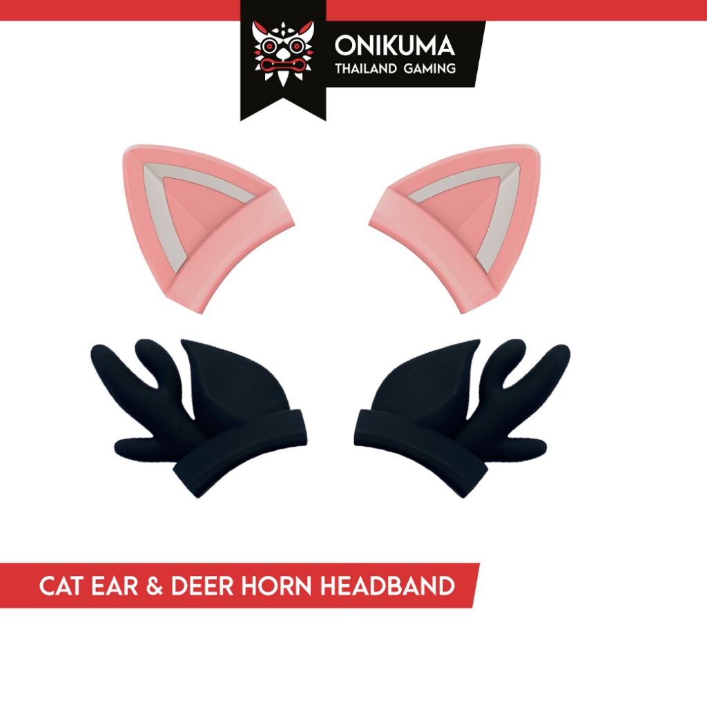 ONIKUMA Cat Ears & Deer Horn Headband อุปกรณ์เสริมตกแต่งสำหรับหูฟัง สำหรับ Onikuma K9