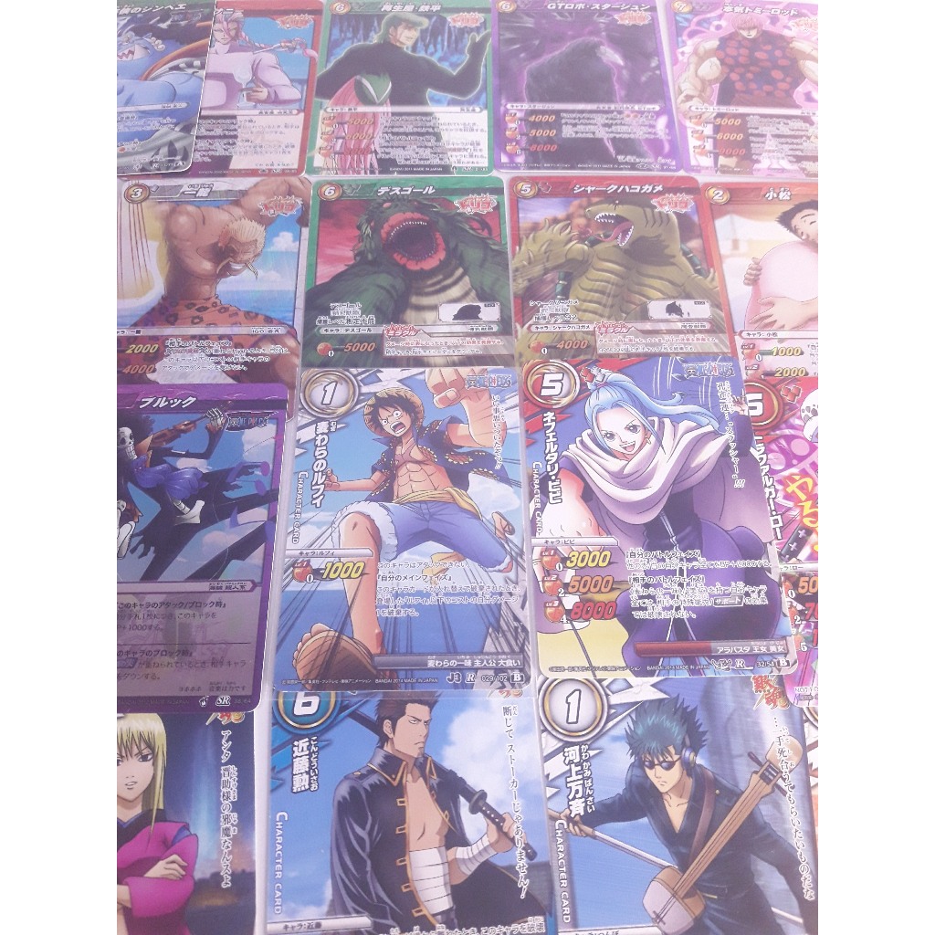 รวมการ์ดแท้ Miracle Battle Carddass TCG Bandai One piece toriko Bleach Gintamaและอื่นๆ