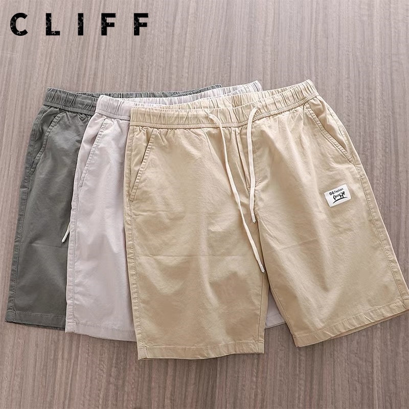 CLIFF กางเกงขาสั้นผู้ชาย ลำลองสไตล์สปอร์ต เอวยางยืด M-3XL