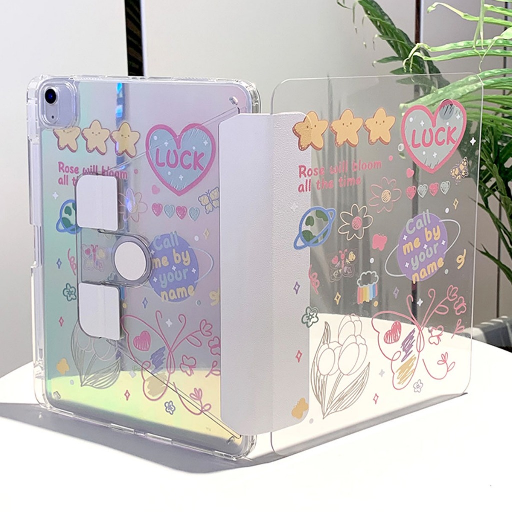 เคสไอแพดหลังใส หมุน360องศา pro11/12.9 แอร์1/2/4/5 gen5/6/7/8/9/10 โปร2018/20/21/22 Air10.9/9.7 เจน10.2 Mini6 case iPad