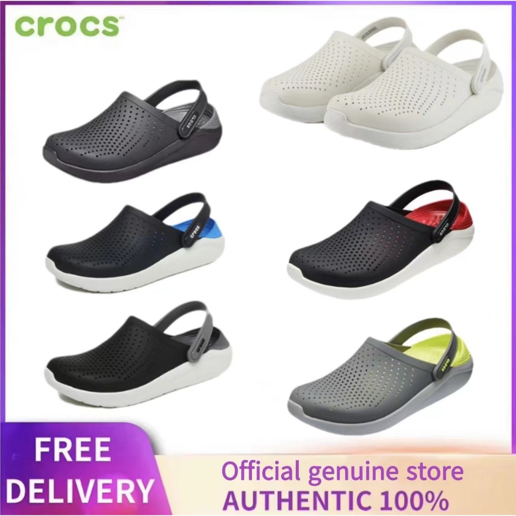 【พร้อมส่ง ของแท้ 100%】Crocs LiteRide Clog สามารถสวมใส่ได้ทั้งชายและหญิง สองสี รองเท้าแตะ