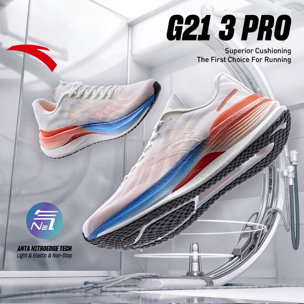 ANTA G21 3 Pro Men Cushion Running Shoes Nitroedge Sports Shoes 1124B5561 Official Store