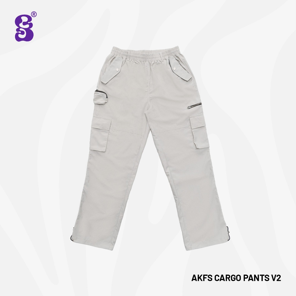 AKFS - CARGO PANTS V2 (LIGHT GREY)