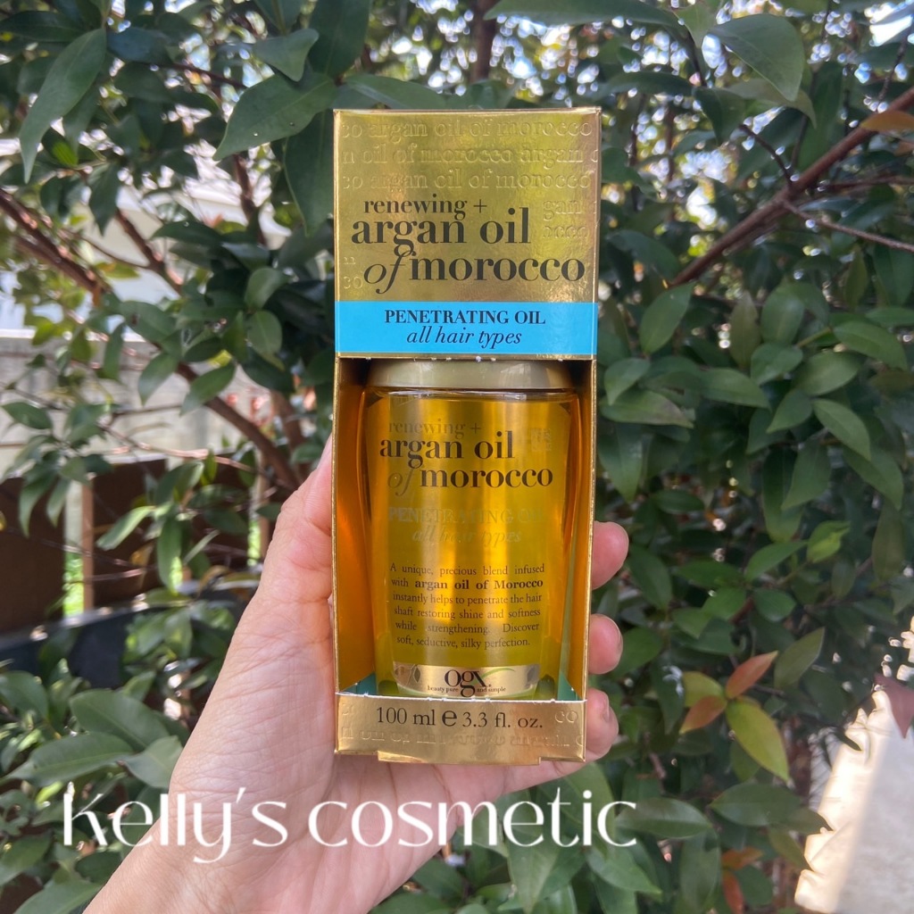 <<Kelly's Shop>>(Exp.12/2026) OGX Renewing + Argan Oil of Morocco Penetrating Oil 100 Ml. Hair Oil (
