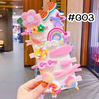 YYDSI กิ๊บติดผม ชุดกิ๊บติดผม 14 ชิ้น เครื่องประดับผม สีสันสดใส ลายน่ารัก สำหรับเด็กหญิง พร้อมส่งจากไทย