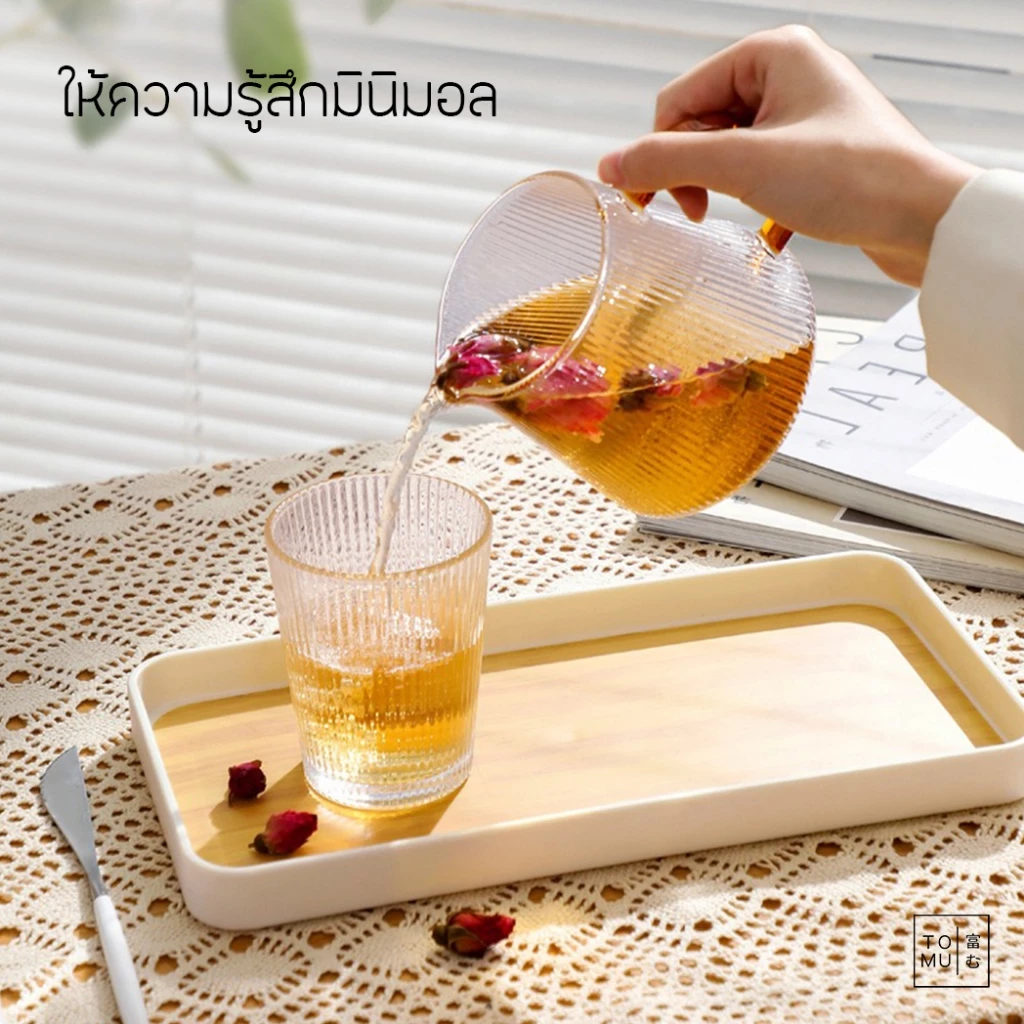 Tomuhouse ถาดพลาสติก ลายไม้ไผ่ มินิมอล thumbnail 3