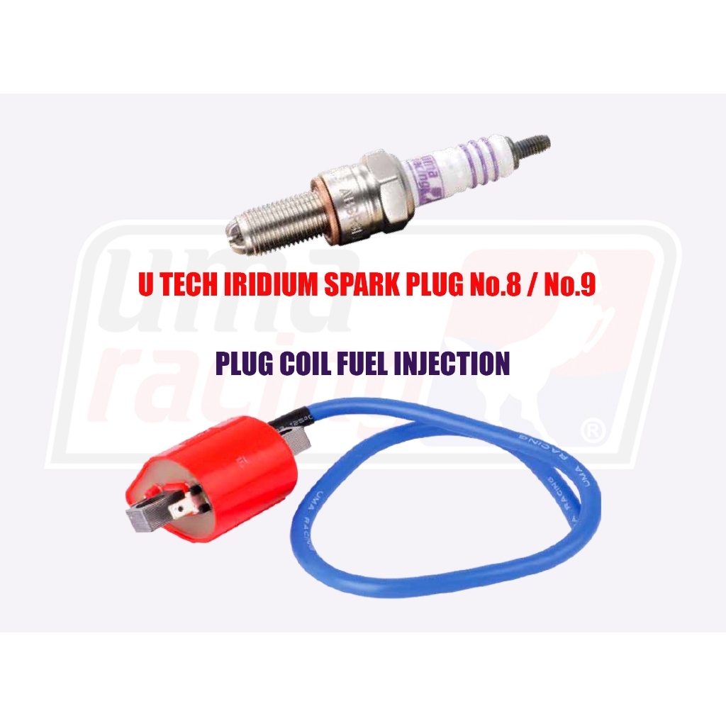 หัวเทียนเข็มสามเขี้ยว Iridium UMA RACING เบอร์ 8 เบอร์ 9 / PLUG COIL UMA RACING ของแท้ มีของ พร้อมส่ง !!!!