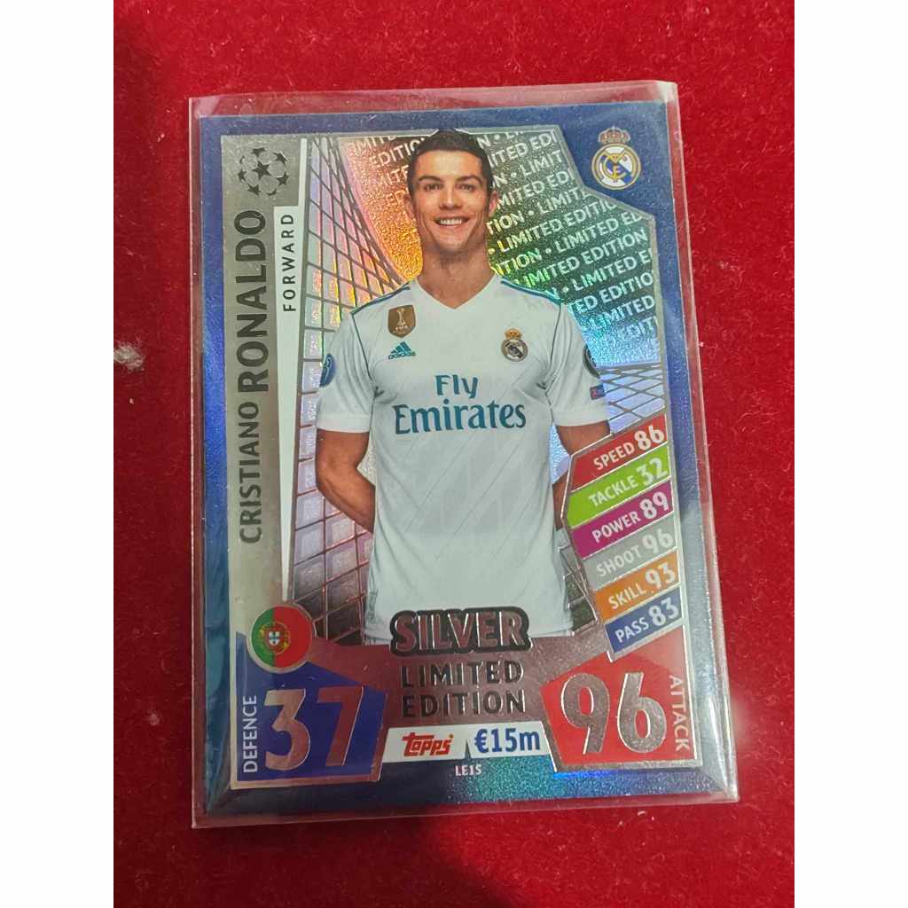 Match Attax Champions League 2017/18 Cristiano Ronaldo Silver Limited Edition