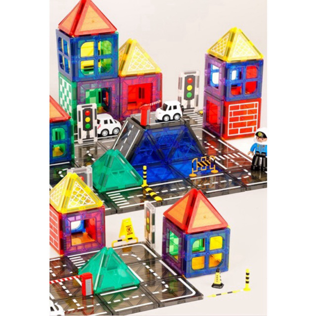ของเล่นตัวต่อแม่เหล็ก magnetic tiles 70 ชิ้น และ 42ชิ้น   มี 2 แบบ