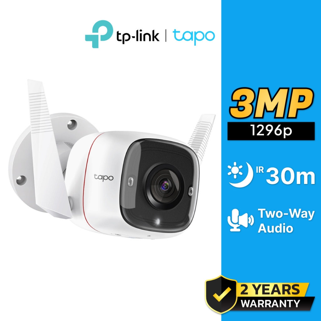 TP-LINK|TAPO กล้องวงจรปิด WIFI 3 ล้านพิกเซล รุ่น Tapo C310 (เลือกหน่วยความจำได้)