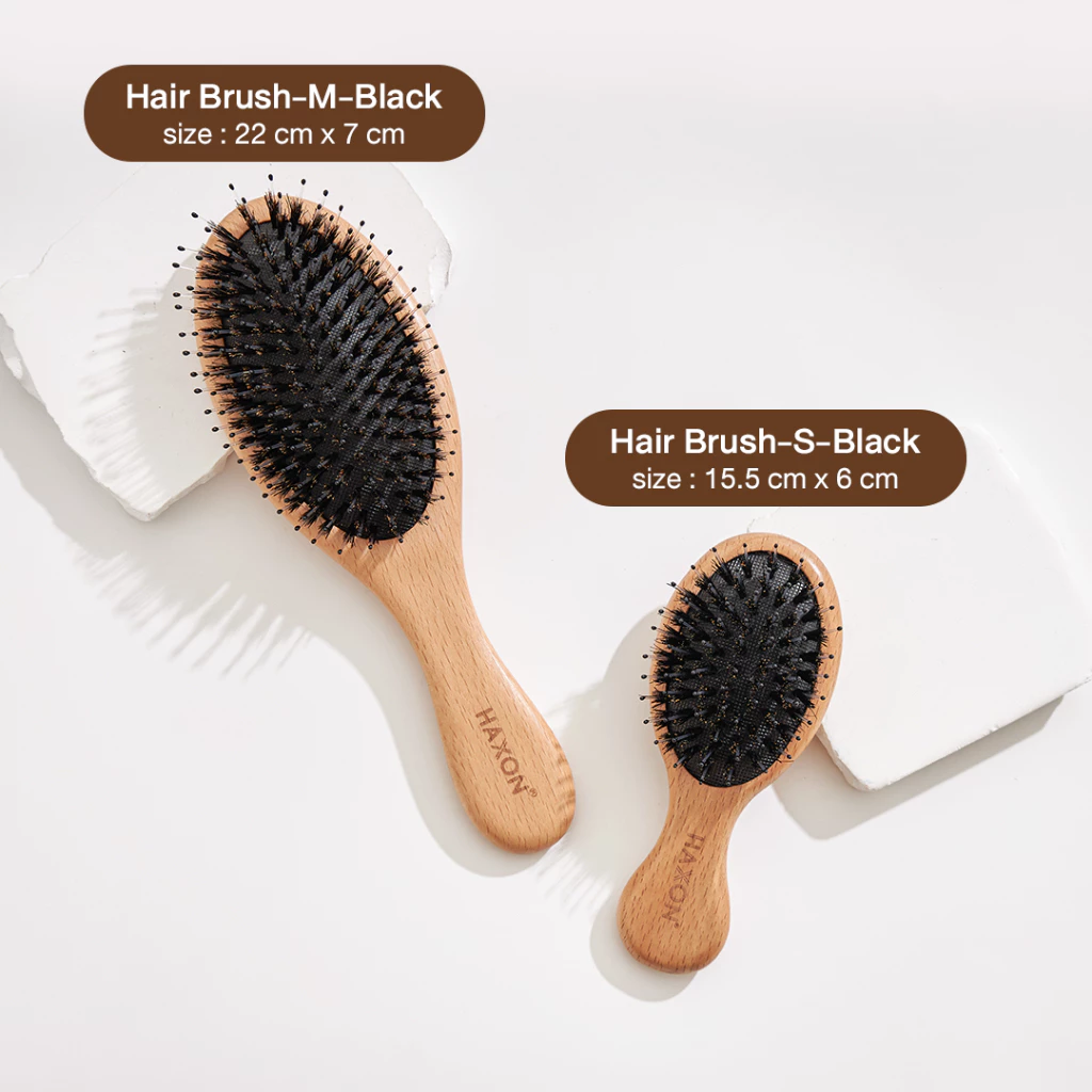 Haxon Boar-Bristle Hairbrush หวีขนหมูป่าแท้ ขนหมูอัดแน่น หวีลดผมร่วง ช่วยให้ผมเงางาม แก้ผมพันกัน นวดหนังศีรษะ thumbnail 9