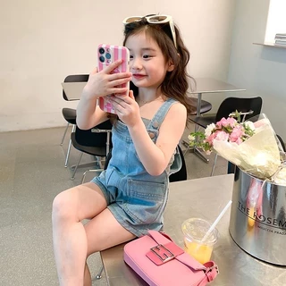 เอี๊ยมยีนส์เด็ก เอี๊ยมเด็ก เท่ๆคูลๆ ทรงเกาหลี 2-9 ขวบ