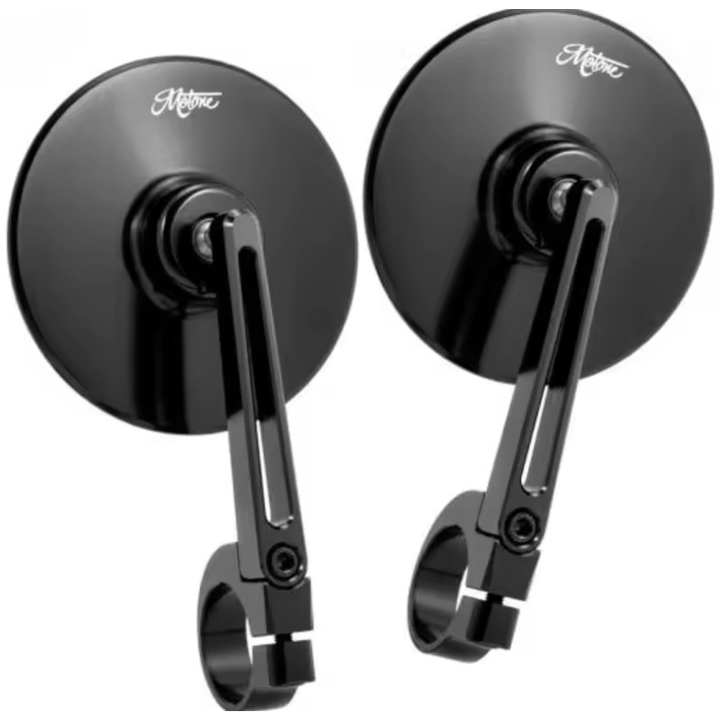 กระจก Motone 2 x TURISMO Billet Bar End Mirror - TYPE S (E-Mark) - Bar End - PAIR 80 mm.