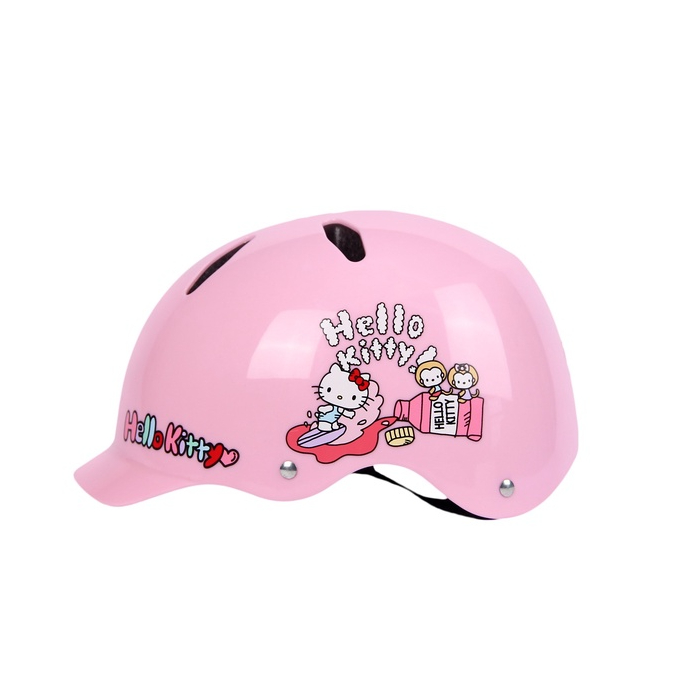 Mesuca Hello Kitty Helmet เมซูก้า เฮลโล คิตตี้ หมวกป้องกัน หมวกกันน็อคกีฬา สำหรับเด็ก ขาไถ สกู๊ตเตอร์ HCZ20268