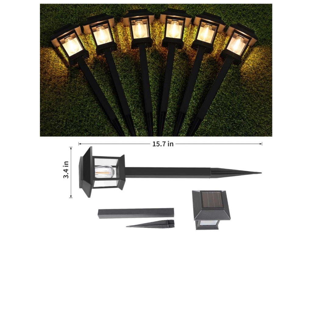 LED โคมไฟพลังงานแสงอาทิตย์กลางแจ้ง HK-115 กันน้ำ 40cm โคมไฟโซลาร์เซลล์ ระบบอัตโนมัติ แสงสว่างจาก LED 1 ดวง