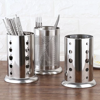 สแตนเลสถังตะเกียบร้านน้ำชานมถังฟางครัวเรือนช้อนส้อมตะเกียบถังเก็บ