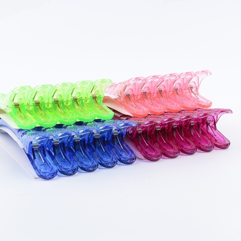 กิ๊ฟหนีบผม แพค 5 ชิ้น กิ๊ฟปากยาวสีใสหนีบแน่น คละสี