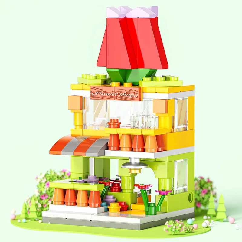 เลโก้ตัวต่อ City Street View Series ร้านค้า ชุดตัวต่อขนาดเล็ก thumbnail 10