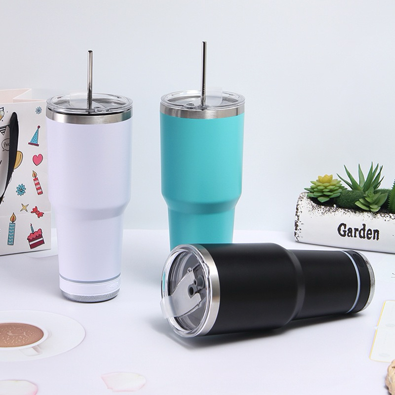 [ใหม่ล่าสุด‼️]แก้วลำโพงบลูทูธ 2in1 แก้วเบียร์ 473ml. ฟังเพลงขณะดื่ม แก้วน้ำสแตนเลส พร้อมลำโพงบูลทูธ ขนาด 3 วัตต์