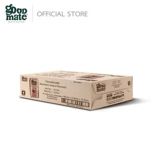 Goodmate Strawberry Oat Milk กู๊ดเมท นมโอ๊ต สูตรสตรอวเบอร์รี่ ขนาด 180 มล. (1 ลัง : 36 กล่อง)