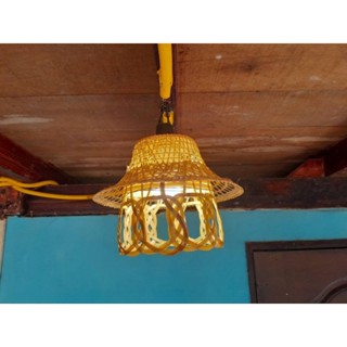 โครมไฟโครงงอบ ไม้ไผ่ 9นิ้ว+ลังงอบ ไม่รวมขั้วไฟ พร้อมเคลือบเง…