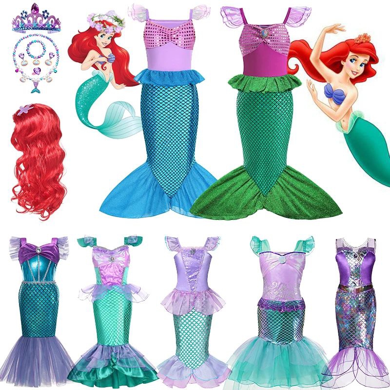 พร้อมส่ง ชุดนางเงือกของเด็ก ชุดเมอเมด ใน The little mermaid