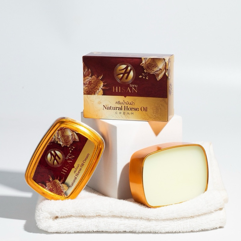 [สุดคุ้ม!! 1แถม1] ครีมน้ำมันม้าไฮซาน แก้มือเท้าแตก แก้ผิวลอกแห้ง ให้ความชุ่มชื้น