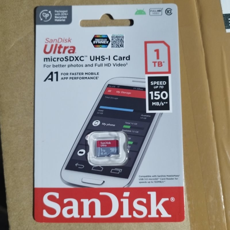 [มือ 1] Memory : Sandisk 1TB Ultra Micro Sdxc uhs-I ของใหม่ประกัน Synex