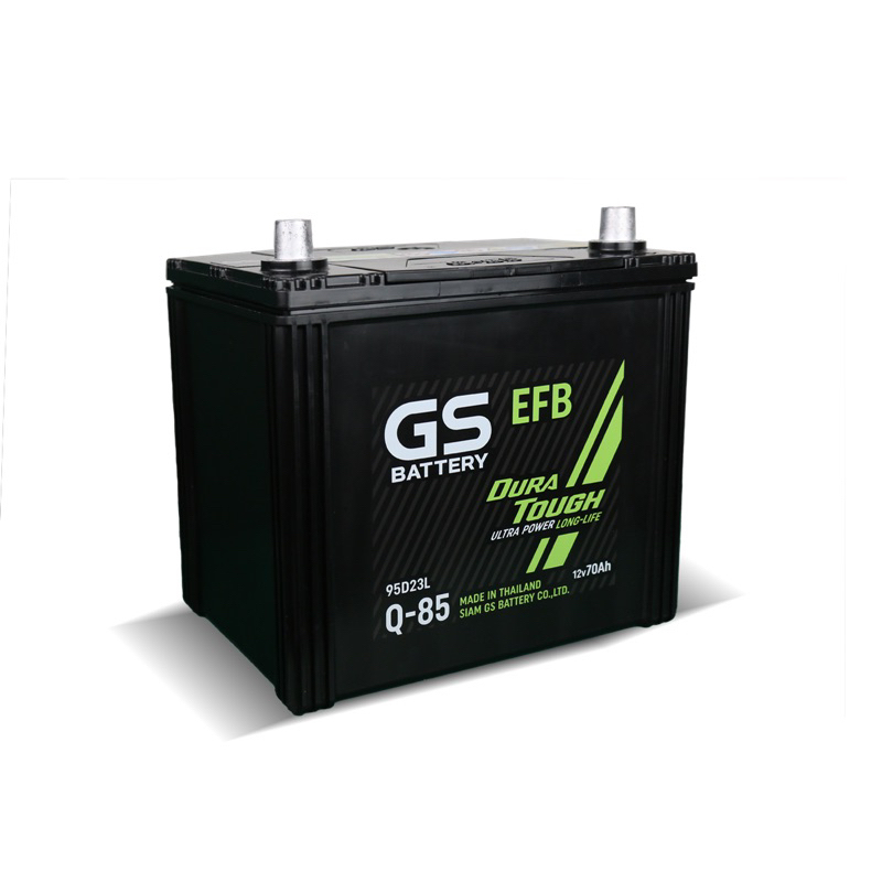 แบต GS รุ่น Q-85 Start-Stop GS Battery Q85 (95D23L) แบตเตอรี่รถยนต์ GS แห้งพร้อมใช้ แบต GS Q85 แบต 70 แอมป์