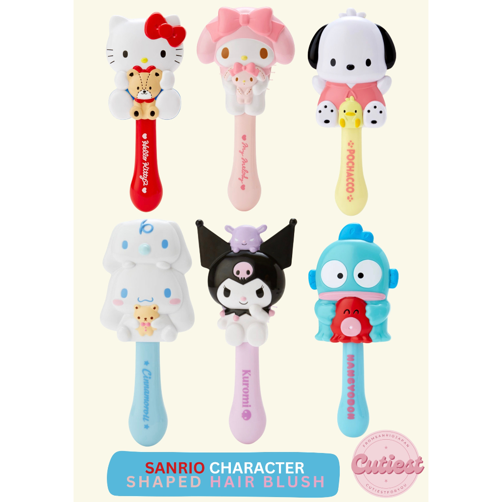 พร้อมส่ง : Sanrio Character Hairbrush หิ้วเองลิขสิทธิ์แท้จากซานริโอ้ญี่ปุ่น 100%