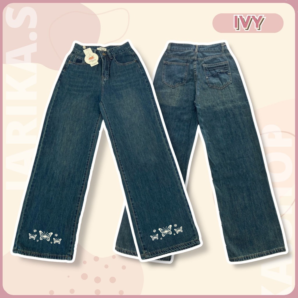 Jarikashop - กางเกงยีนส์รุ่น IVY (ผ้าไม่ยืด)