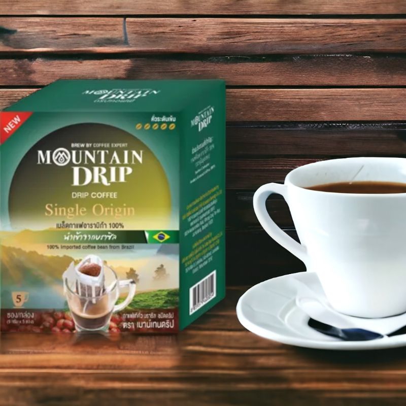 [EXP:20/01/2026] กาแฟดริป ซิงเกิ้ล ออริจิ้น เมาน์เทนดริป บราซิล( 9กรัม x 5 ซอง )