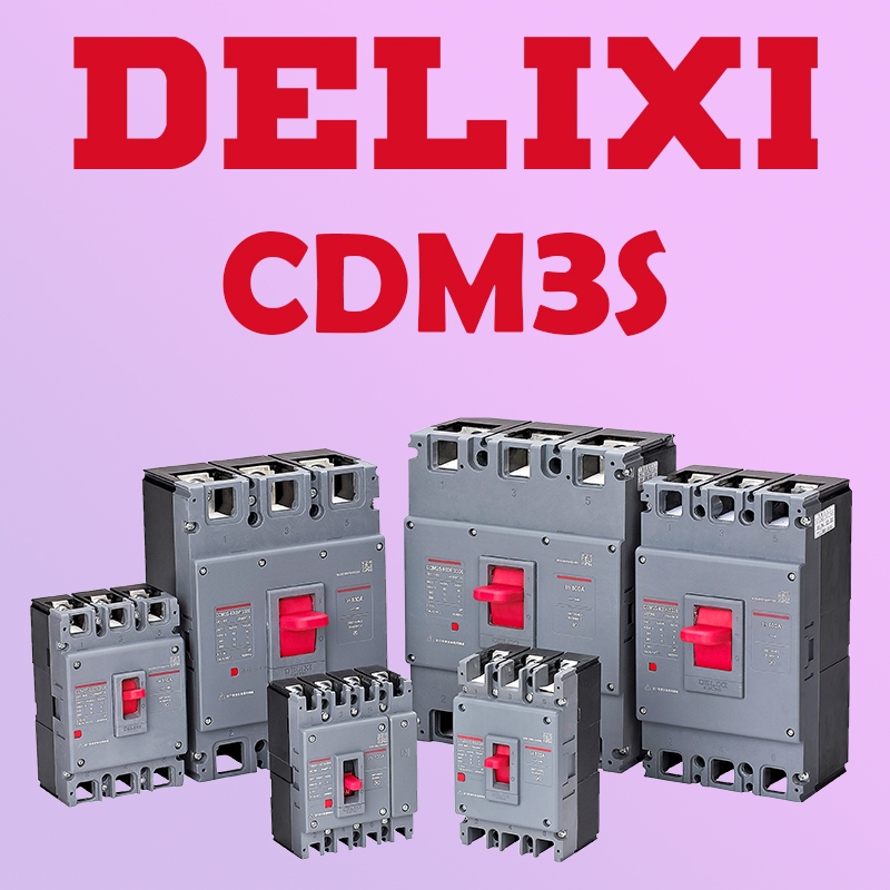 CDM3S-125S , CDM3S-125S/3300 เมนเซอร์กิตเบรคเกอร์ 3 Poles MCCB (Moulded Case Circuit Breakers) “DELIXI”