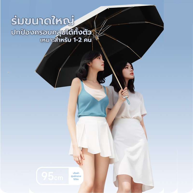 ร่ม Zuodu [ZD203] Capsule Umbrella Candy Color ร่มพับ ผ้าโพลีเอสเตอร์กันน้ำ กันรังสี UV99% UPF50+ - DIMI — صورة 3