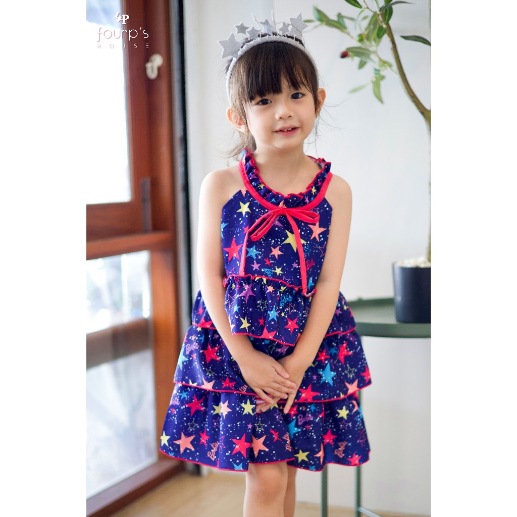 BARBIE : ENXZ0484 เดรสเด็กผู้หญิง ลิขสิทธิ์แท้