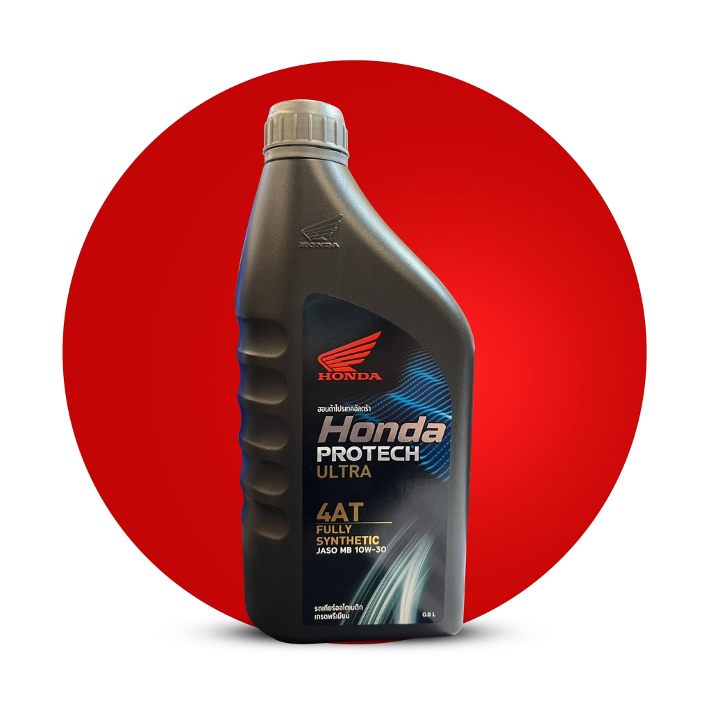น้ำมันเครื่อง HONDA PROTECH ULTRA 10W30 MB 0.8L. สังเคราะห์แท้ สำหรับรถมอเตอร์ไซค์ออโตเมติก ฝาเทา/ขวดดำ