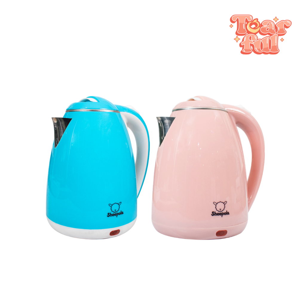 กาต้มน้ำไฟฟ้า2ลิตร สีชมพู สีฟ้า รับประกัน1ปี กาต้มน้ำ สแตนเลส กาต้มน้ำปิดอัตโนมั