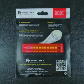 เอ็นแบดมินตัน Felet Ultramax Turbo Nano 66 Plus+ (0.66มม.) สินค้าลิขสิทธิ์แท้ 100%