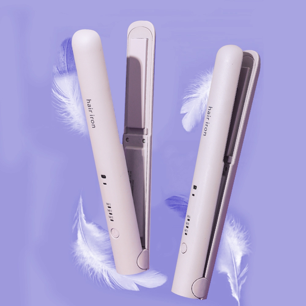 ที่หนีบผม เครื่องหนีบผมเงา เครื่องหนีบผมไร้สาย 2in1หนีบผม ม้วนผม ปรับปรุงผมชี้ฟู พลังงานขนาดเล็ก สําหรับหอพักนักเรียน