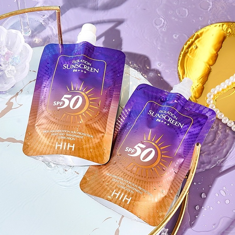 สีม่วง ครีมกันแดด SPF50 PA+++ UV กันแดดพอกดีเปลี่ยนผิวขาว SP25