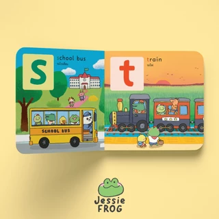 หนังสือบอร์ดบุ๊ค a-z ยานพาหนะ : เจสซี่หัดอ่าน ABC Vehicles (หนังสือเด็ก Jessie Frog)